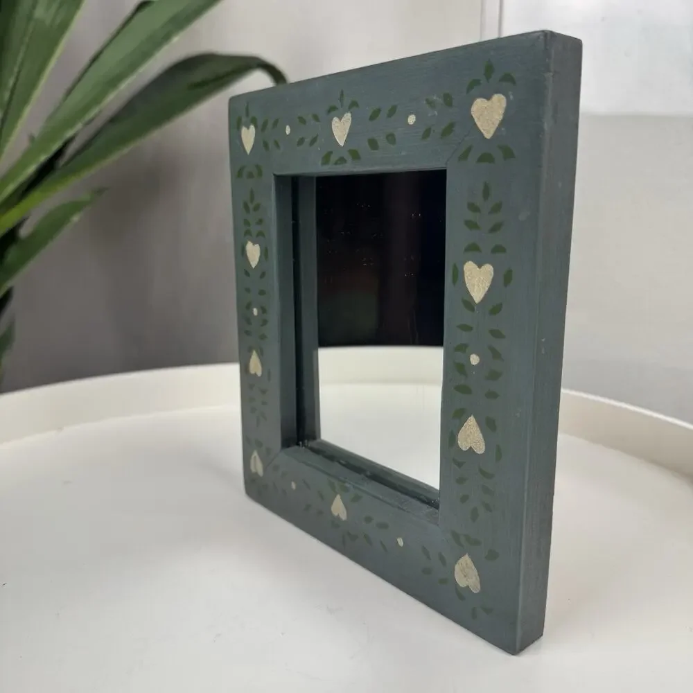 Vintage Rustic Cottagecore Farmhouse Eclectic Grandma‎ Wooden Mirror Frame 7